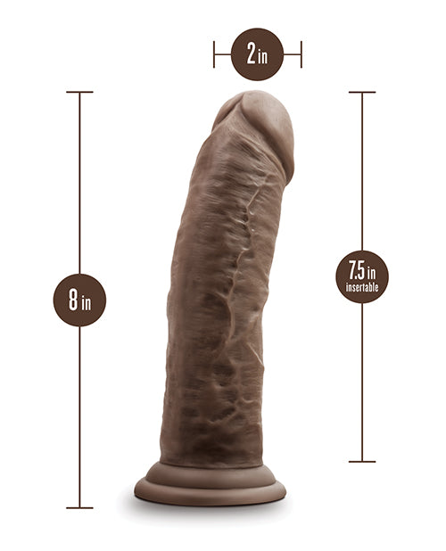 Blush Dr. Skin Silicone Dr. Shepherd 8" Dildo w/Suction Cup - Chocolate