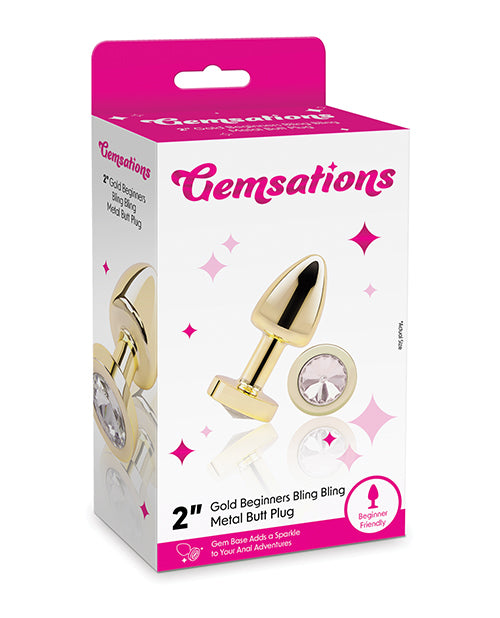 Gemsations 2" Beginners Bling Bling Metal Butt Plug