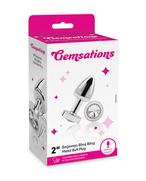 Gemsations 2" Beginners Bling Bling Metal Butt Plug