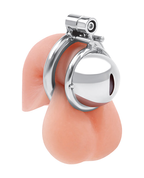 Lockmaster Stainless Steel Inverted Micro Chastity Cage - Silver