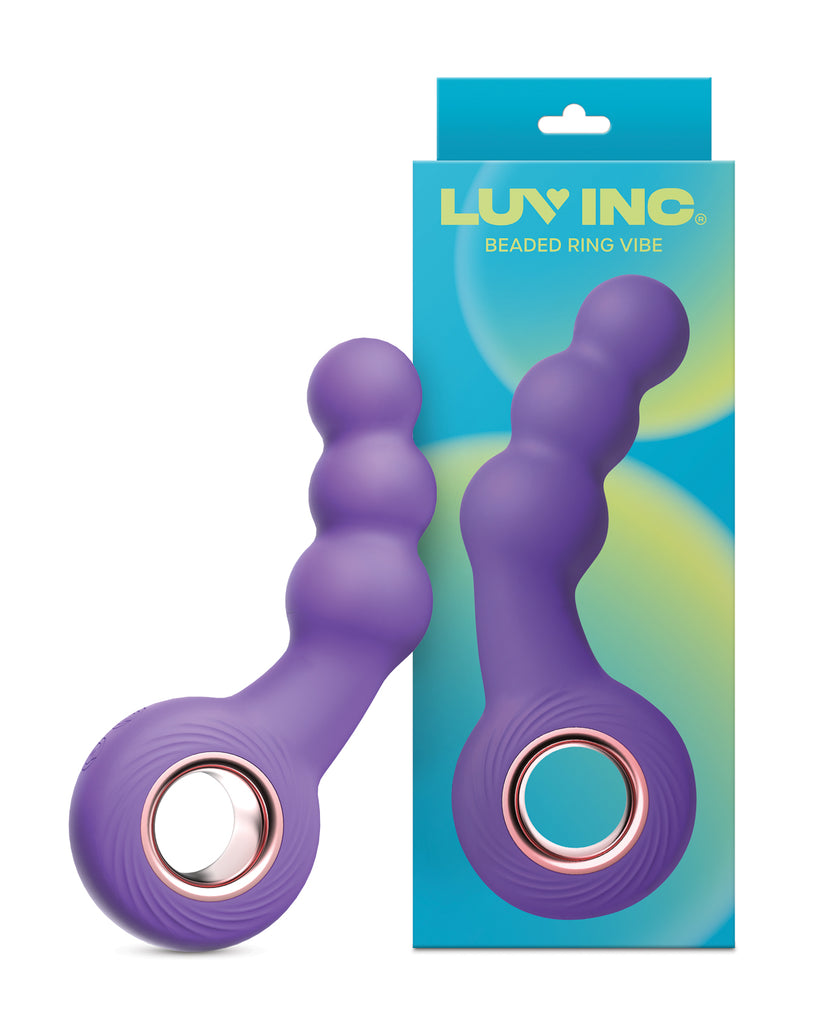 Luv Inc. Beaded Ring Vibrator - Purple