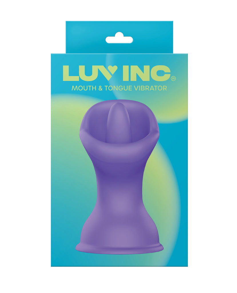 Luv Inc. Mouth & Tougue Suction Cup Vibrator - Purple