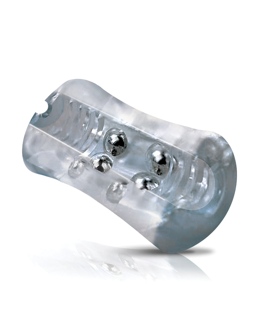 MSTR B8 Head Banger Beaded Clear-View Stroker - Clear