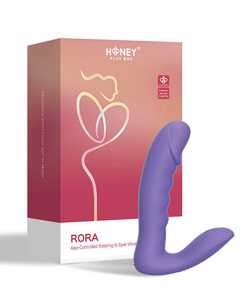 RORA App-Controlled Rotating G-Spot Vibrator & Clitoral Stimulator - Purple