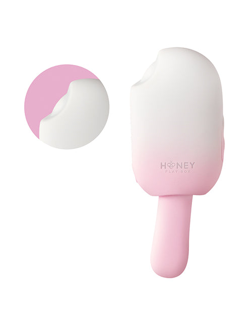 Bite Me Sucking, Tapping & Vibrating Cream Pop Stimulator - Pink/White