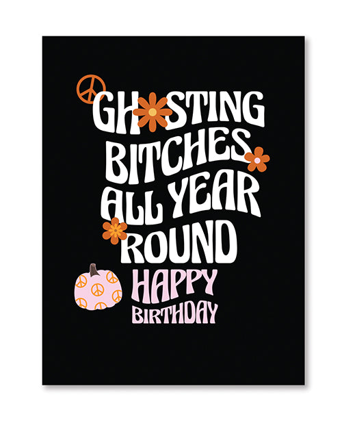 Halloween Ghosting Birthday Greeting Card w/Sticker