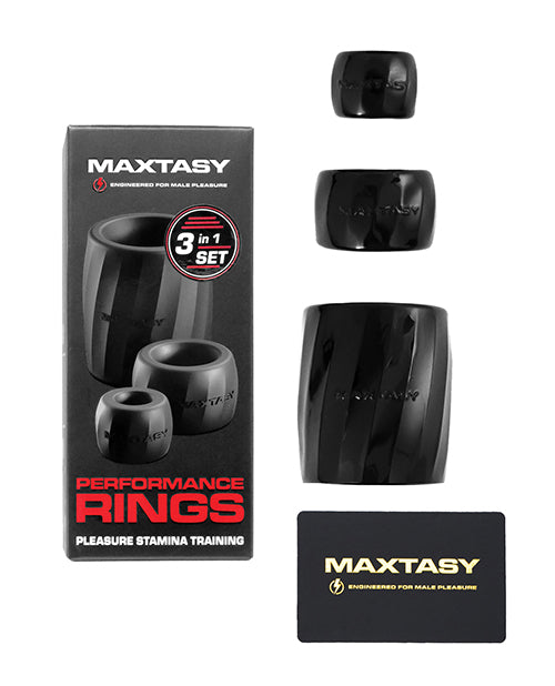 Maxtasy Performance Rings - Black Set of 3