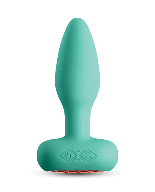 Techno Prism App Controlled Rotating & Vibrating Anal Plug - Teal