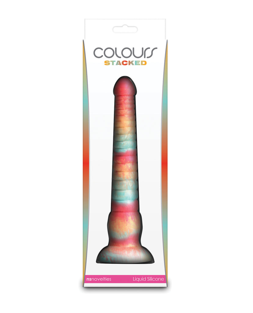 Colours Stacked 9" Dildo - Red/Gold