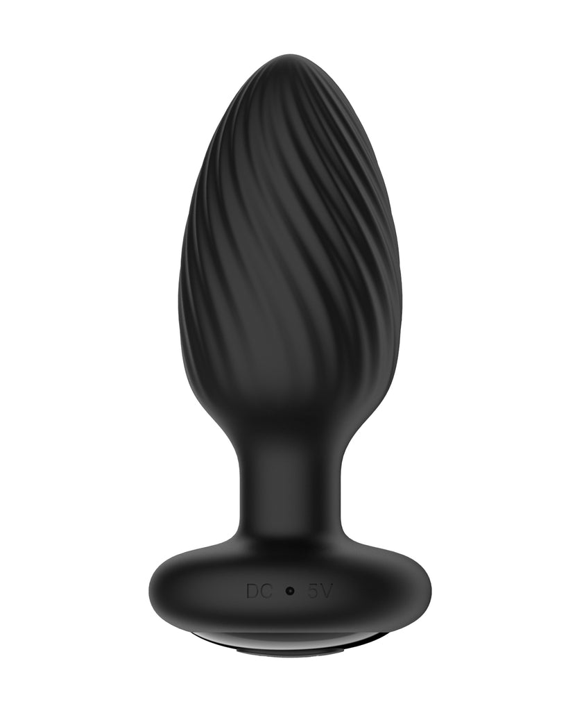 Nexus Tornado Rotating & Vibrating Medium Butt Plug w/Remote - Black