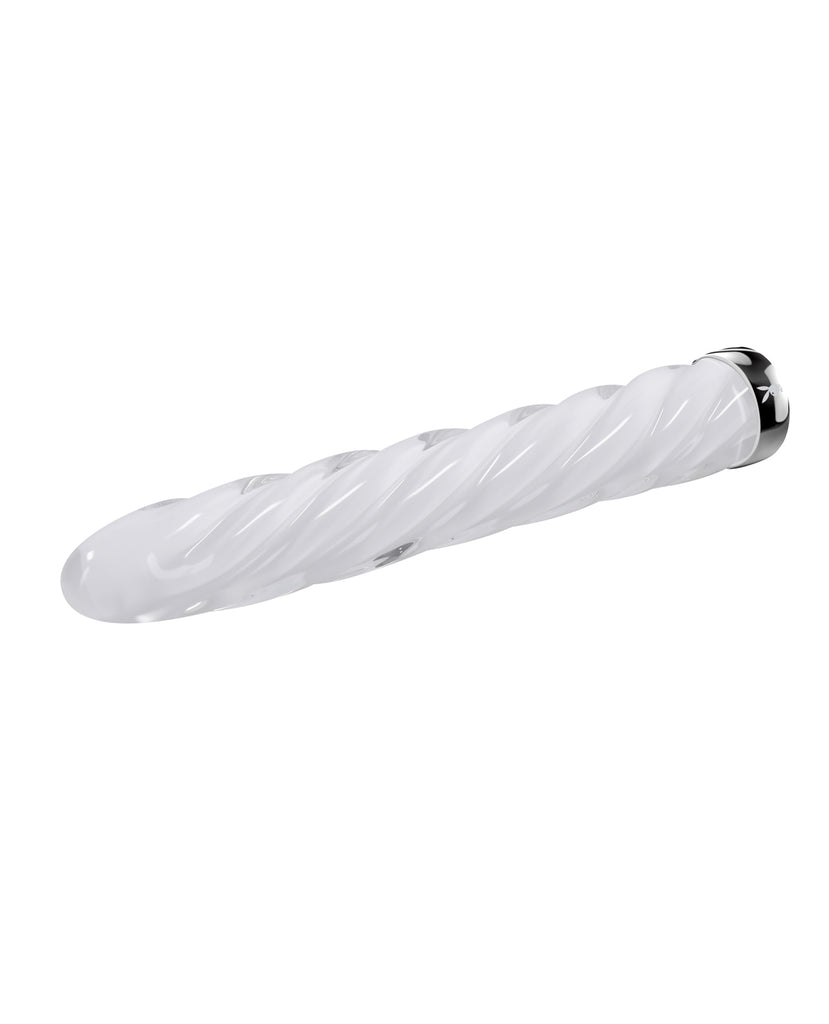 Playboy Pleasure In the Twist Glass Vibrator - White