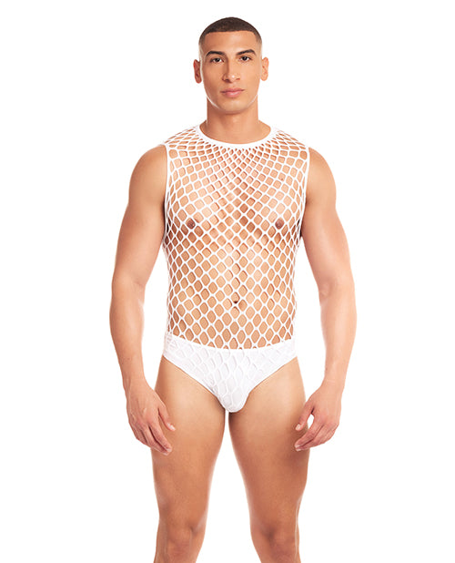 Rainbow Party Full Effect Large Mesh Unitard 2 pc Set