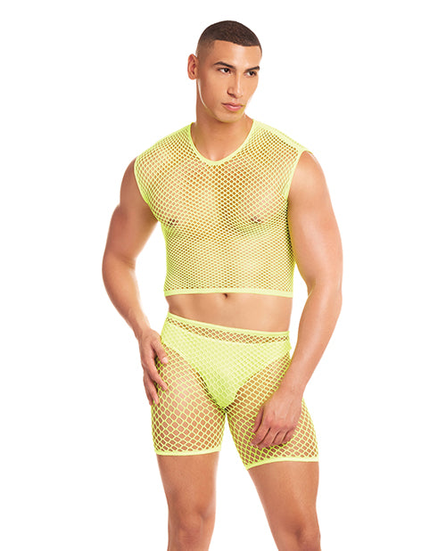 Rainbow Party Net-Bula Large Mesh Long Brief 3 pc Set