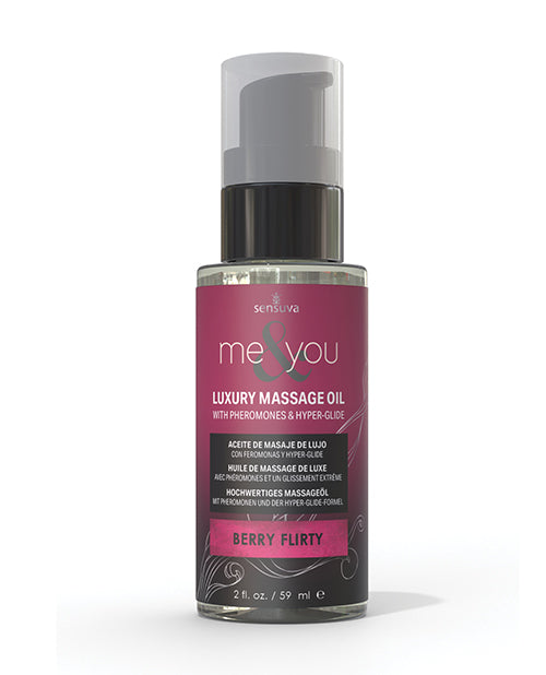 Sensuva Me & You Massage Oil - 2 oz Berry Flirty