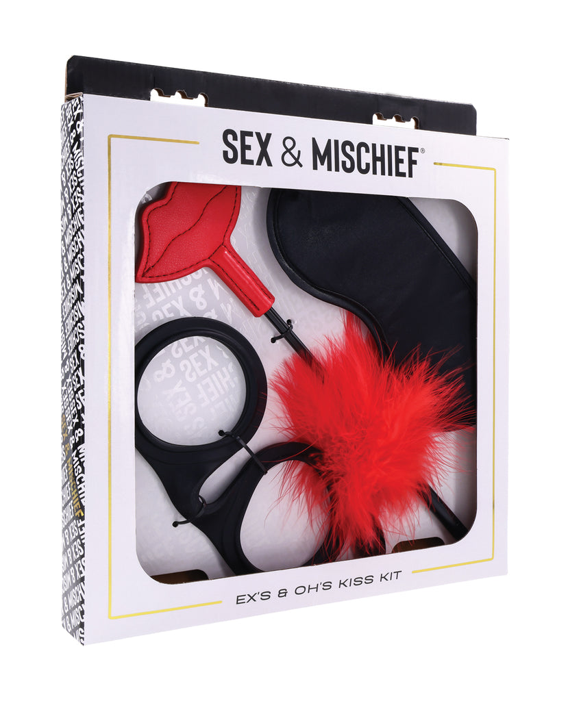 Sex & Mischief Ex's & Oh's Kiss Kit - Red/Black