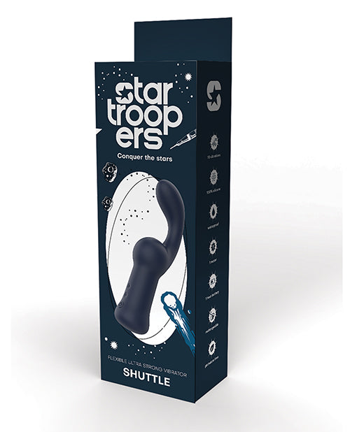 Star Troopers Shuttle Flexible Ultra Strong Vibrator - Black