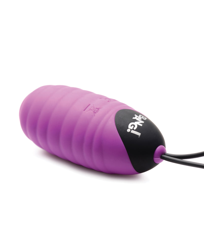 Bang! 28X Ribbed Silicone Egg w/Remote Control - Purple