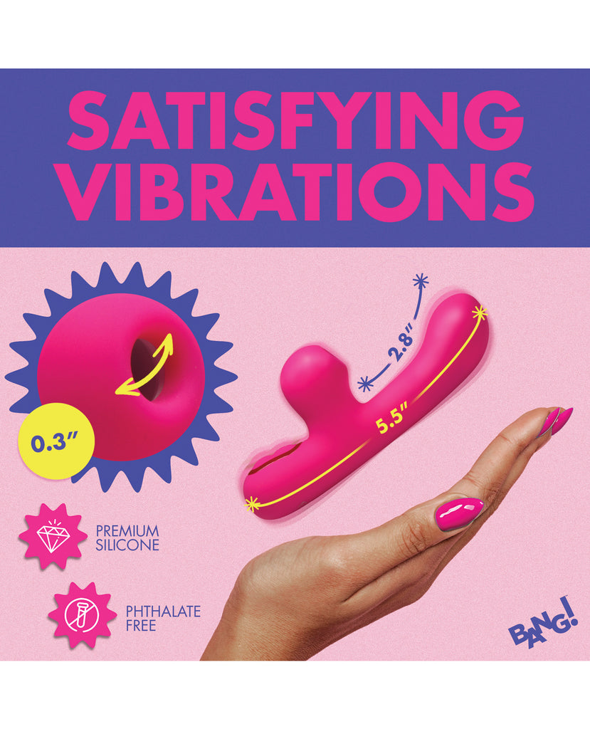 Bang! 10X G-Spot Rabbit Vibrator w/Suction - Pink