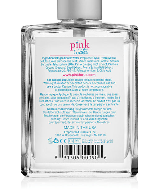 Pink Water Based Lubricant - 4 Oz Bottle W-pump - Casual Toys