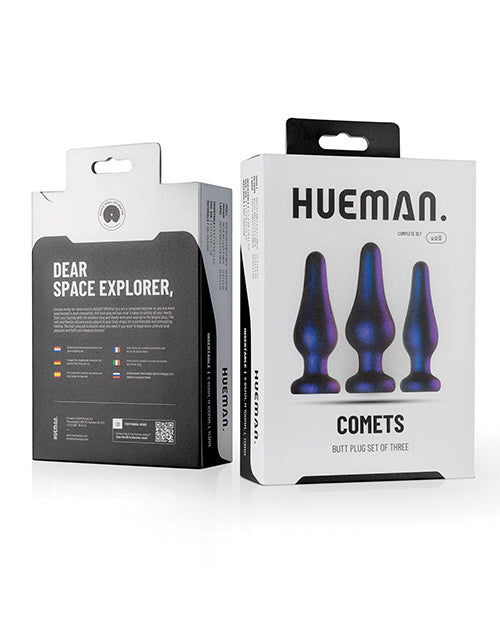 Hueman Comets Butt Plug Set Of 3 - Purple - Casual Toys