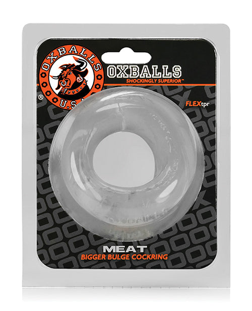 Oxballs Meat Padded Cock Ring - Clear - Casual Toys