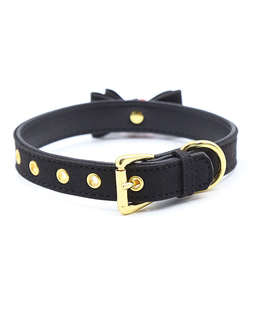 Plesur Cat Bell Bow Tie Collar - Black - Casual Toys