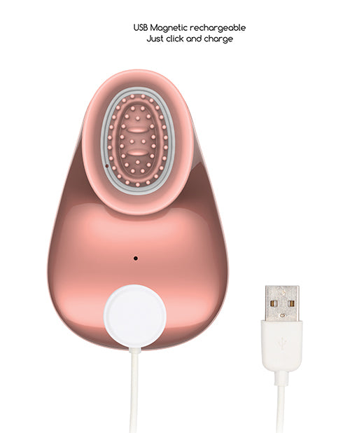 Shots Twitch Innovation Hands Free Clitoral Stimulator - Rose Gold - Casual Toys