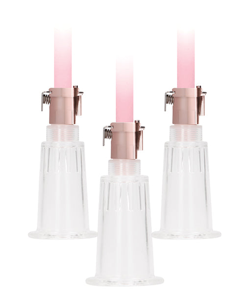 Shots Pumped Clitoral & Nipple Pump Set - Medium Rose Gold - Casual Toys