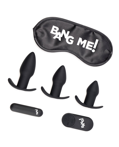 Bang! Backdoor Adventure Remote Control 3 Piece Butt Plug Vibe Kit - Black - Casual Toys